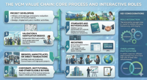 the VCM voluntary carbon market value chain