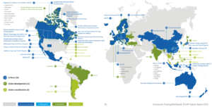 Global ETS Map of Current Compliance Credit Market Landscape