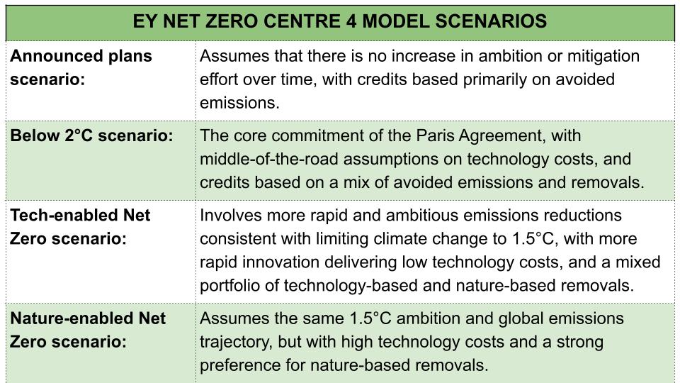 EY four model scenarios