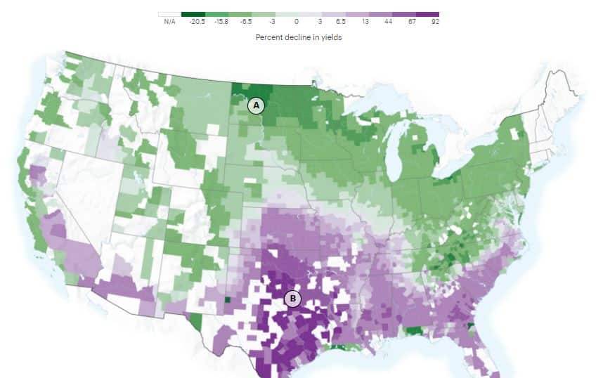климатическая карта ферма урожайность