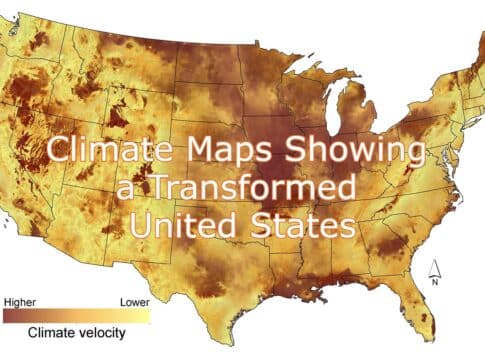 Climate Maps of Transformed United States (Under 5 Scenarios)