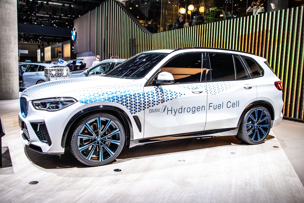 BMW hydrogen fuel cell car in Dubai