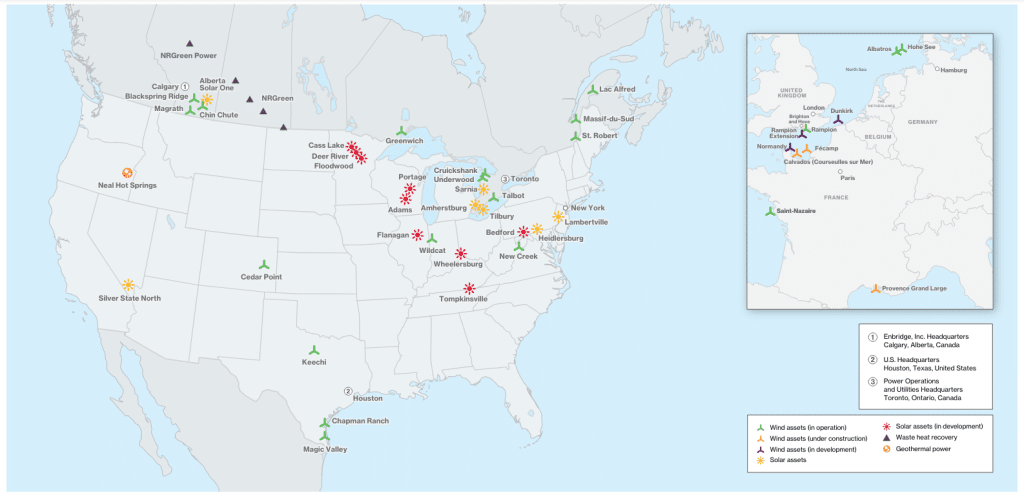 Enbridge solar and wind projects