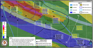 AEMC completed Drill hole location map