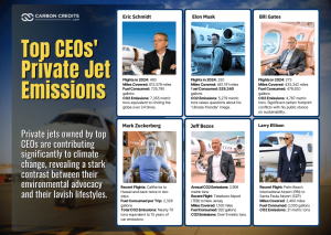 ceo private jet emissions carboncredits