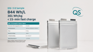 QuantumScape solid-state battery sample QSE-5 B