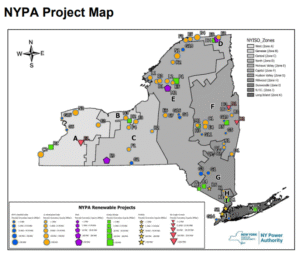 New York renewable project map