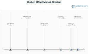 carbon offset market timeline