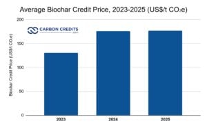 average biochar credit price