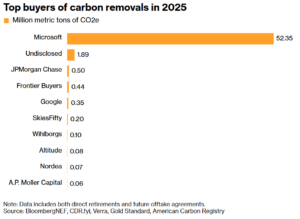 Top buyers of carbon removals 2025