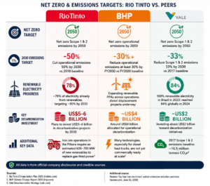 mining giants net zero goals