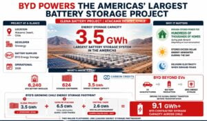 BYD battery energy storage in Chile