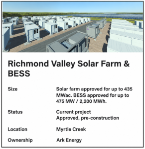 richmond valley solar park ark energy