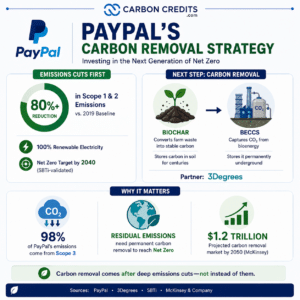 PayPal net zero carbon removal strategy