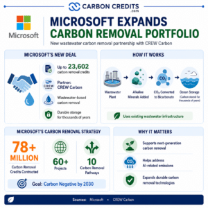 Microsoft carbon removal with CREW Carbon