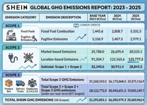 Shein GHG carbon emissions 2025
