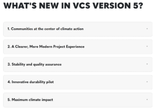 Verra VCS Version 5 updates