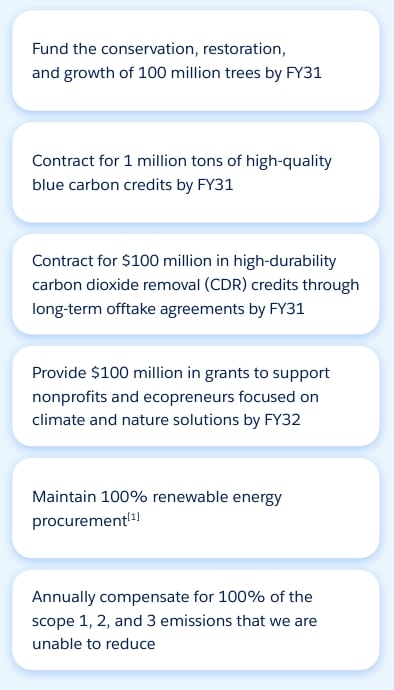 Salesforce carbon credits