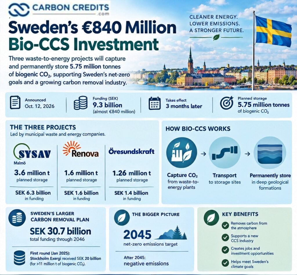 Sweden’s €840 Million Bio-CCS Investment